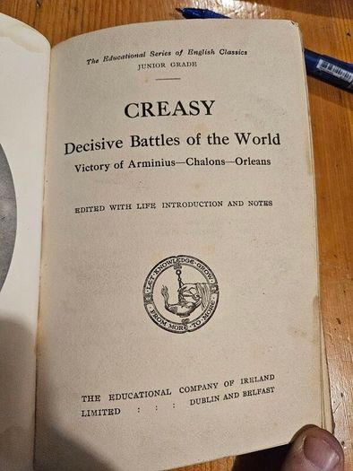 The Educational Series Of Intermediate Classics. Antique Hardback In Fair Condition.  See Photos For Same.