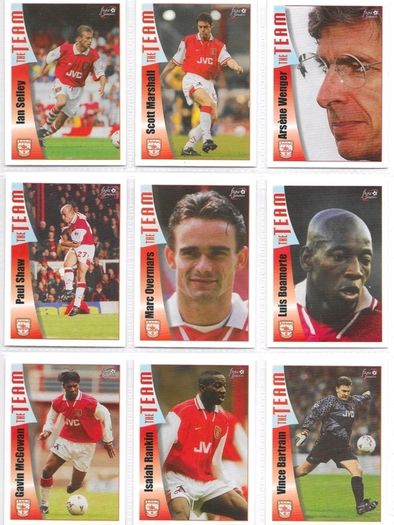 Arsenal full set 1997-98 Futera Football Cards