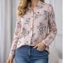 Powder Pink Floral Blouse, Size M/L Image 2