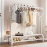 Metal Double Rail Clothes Garment Rack & Shelves NEW Image 3