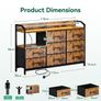 Chest of Drawers Bedroom, with LED Light trip with 10 Adjustable Colors and 2 USB and 2 AC Outlets Image 2