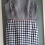 PRECIS navy white red shift dress with pockets Sz 10 UK Image 2