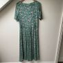 Boden Ava Jersey Midi Dress Green Pink Ditsy Floral Short Sleeve Image 5