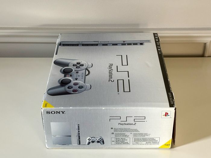 Original Sony PlayStation 2 Slimline Console in Satin Silver Boxed and Beautiful