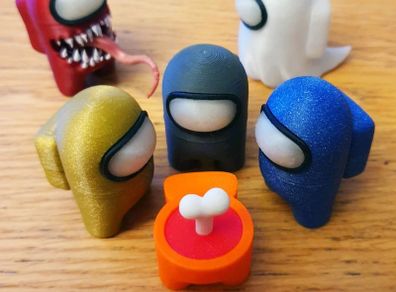 Among US crewmate toy game figures
