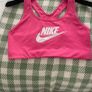nike cropped top/bra large pink with Nike logo Image 5