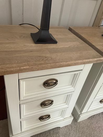 Pair of large solid bedside lockers