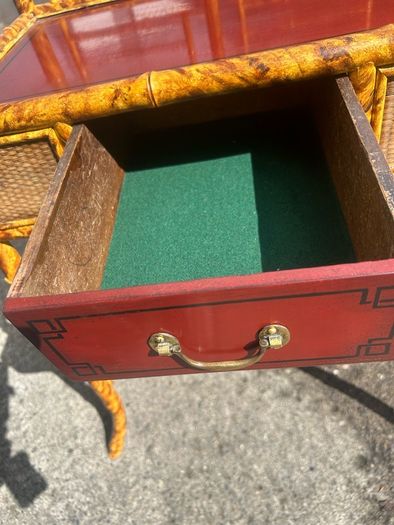 Vintage Chinoiserie  Anglo Japanese bamboo desk
