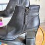 Black Leather Block Heel Ankle Boots Size UK 4 / EU 37 Image 7