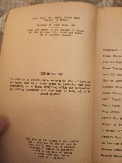 'Clanwilliam' Tales Out Of School. A Lighthearted Look At Irish Life By Edward J. Delaney. First Edition Paperback In Fair Condition.