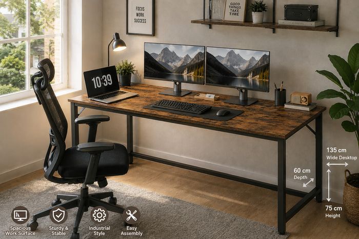 Office Desk for Dual Monitor