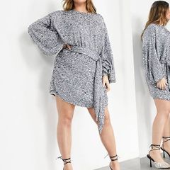 Asos Edition Embellished Mixed Sequins Mini Dress