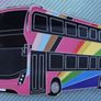Rainbow Bus Badge : Brooch: Tie pin, Free Post Image 5