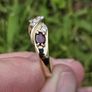 9ct Yellow Gold Garnet & CZ Dress Ring Image 4