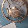 Vintage  Heavy Brass Teapot Trivet 18cm  Diameter Image 5