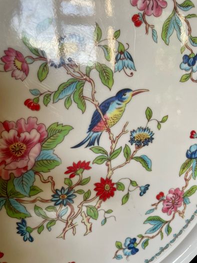 Vintage Aynsley Pembroke Melamine Serving Tray Birds & Floral Pattern English Cottage Decor