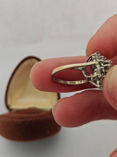 Vintage 18ct White Gold Tiered Cluster Cocktail Ring | 6.85g | Fully Hallmarked - Size M
