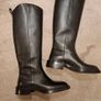 Zara Leather Knee High Boots Image 2