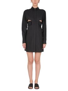 Givenchy Mini Black Cutout Cotton Shirt Dress