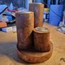 Handcrafted wooden tealight holder Image 4