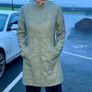 Rino &Pelle Sage Green Faux Leather Coat UK 10/12 Fits 42 Like New Minimal Luxe Image 5