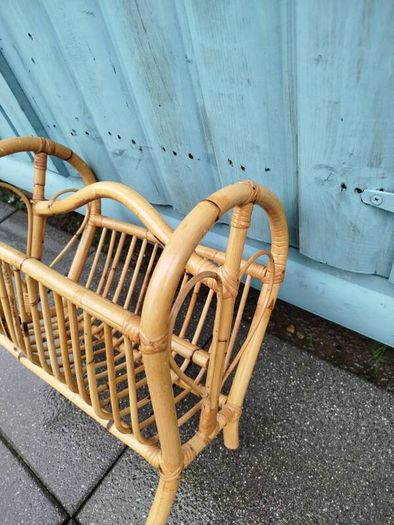 Vintage Bamboo magazine rack