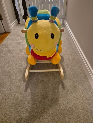 Wooden baby rocking caterpillar
