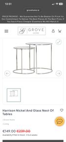 Glass nest of tables (Grove Home)