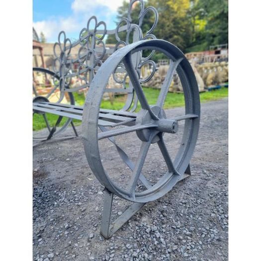 Cart Wheel Bench Grey KAS1361