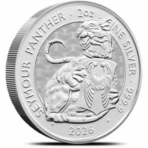 2026 Great Britain 5 Pounds Tudor Beasts - 2 oz Silver Coin Saymour Panther BU (In Capsule)