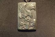Jade Eagle and Fish Pendant Set