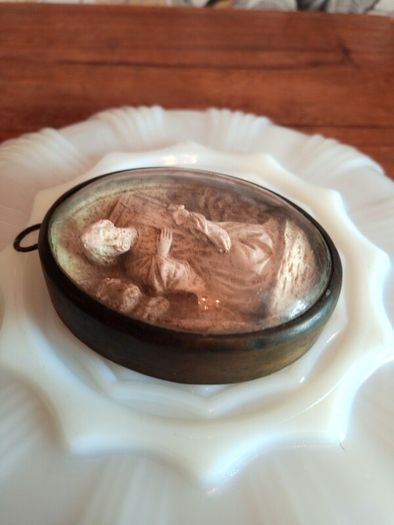 Antique Signed French Meerschaum, Saint Joseph.