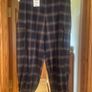 Zara Navy Check Cargo Trousers Image 7