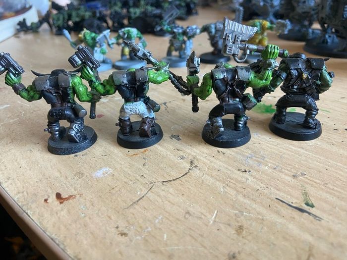 Warhammer 40k Ork Nobz x 6 and boyz x 5