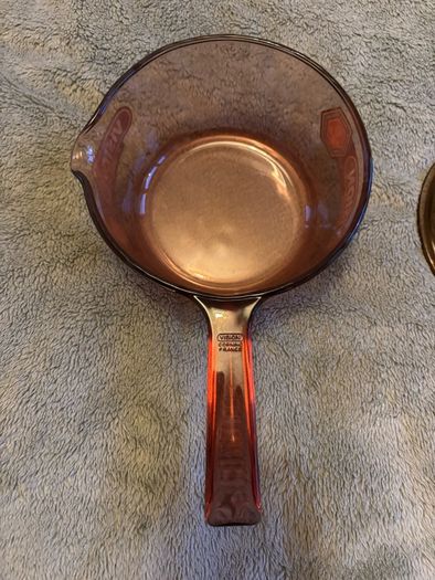 Vintage Vision De Corning Glass Ceramic Lidded Saucepan