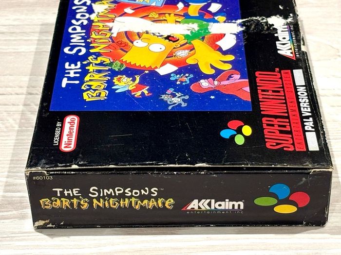 The Simpsons Barts Nightmare for SNES - Boxed
