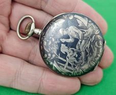 Antique Silver Swiss Made Early 1900s Pocket watch