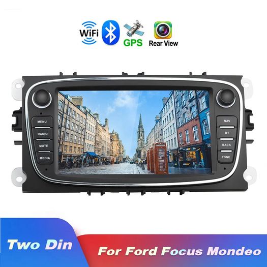 4G Android 8.1 2 Din Car Radio bluetooth multimedia video player For Ford Focus S-Max Mondeo 9 Kuga Galaxy C-Max navigation GPS audio 2din