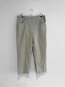 Pre Owned Sage Green Cropped Trousers