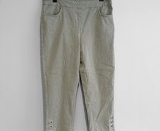Pre Owned Sage Green Cropped Trousers