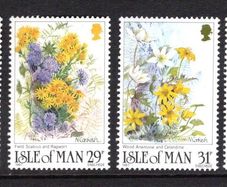 1987 Isle of Man Wild Flowers Commemorative Stamps Mint Never Hinged (MNH)