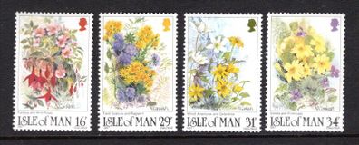 1987 Isle of Man Wild Flowers Commemorative Stamps Mint Never Hinged (MNH)