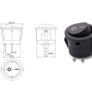 Round Rocker ON/OFF Switch KCD1-2  Available in Red or Black. Image 3