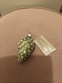 Green cone christmas bauble