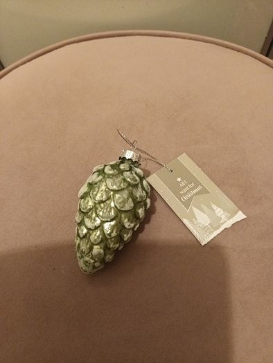 Green cone christmas bauble