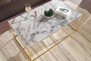 Coffee Table 100 x 60 x 40 cm with Marble Look