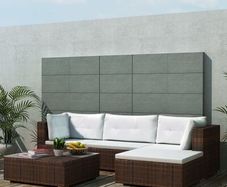 5 Piece Garden Lounge Set with Cushions Poly Rattan Brown (FREE SHIPPING)