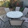 Stackable 6 Chairs + 4 Cushions and Rug Image 4