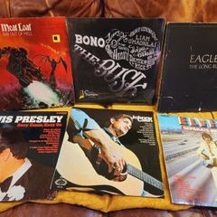 Vinyl Records U2, Johnny Cash, Eagles, Elvis (Bono Sealed)