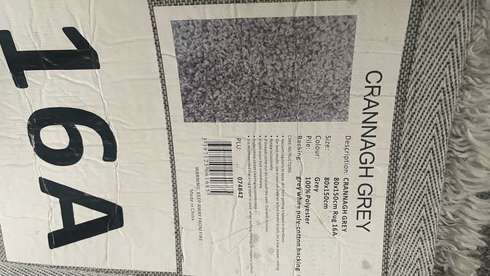 Thick Pile Grey Rug